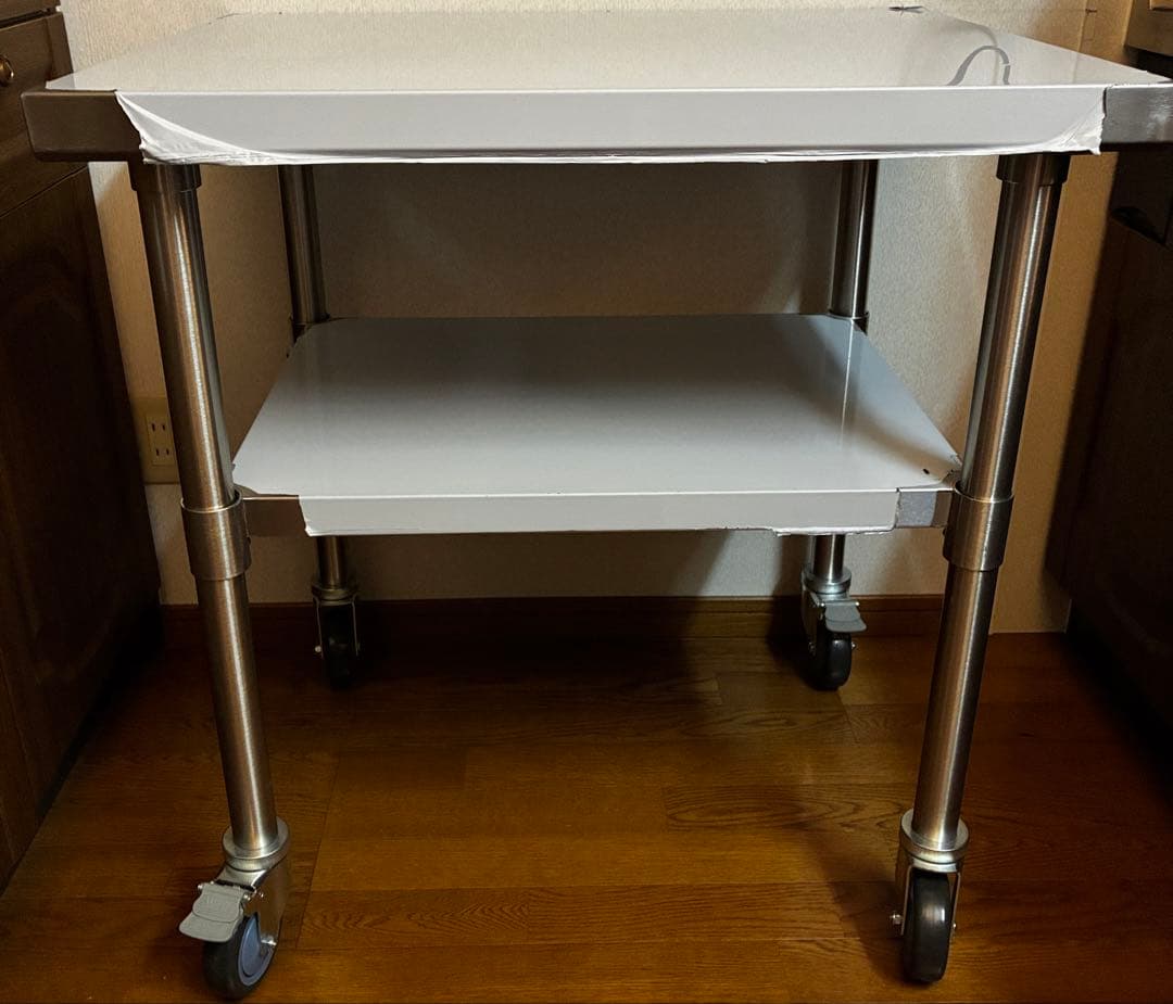【今だけセール】ステンレス作業台キャスター750×600×800 板厚1.2mm
