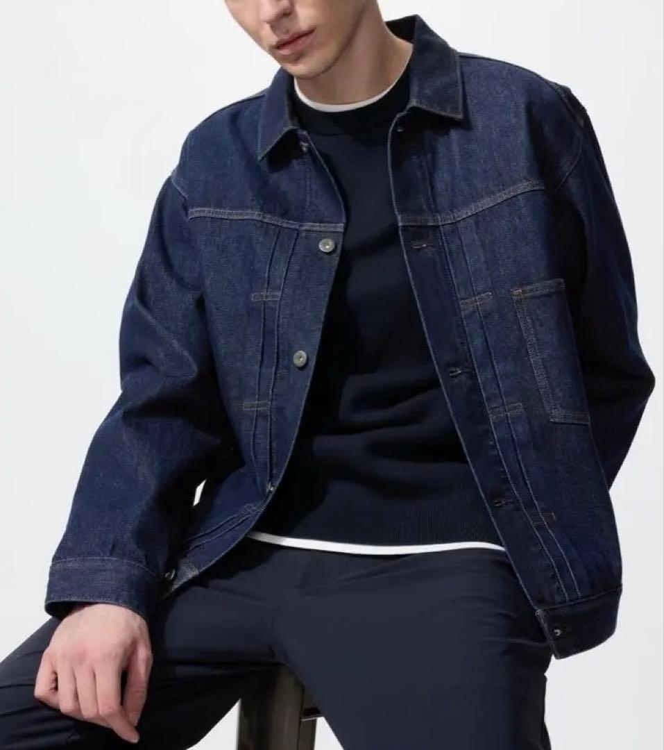 UNIQLO デニムトラッカージャケット 68BLUE 4XL セットアップ