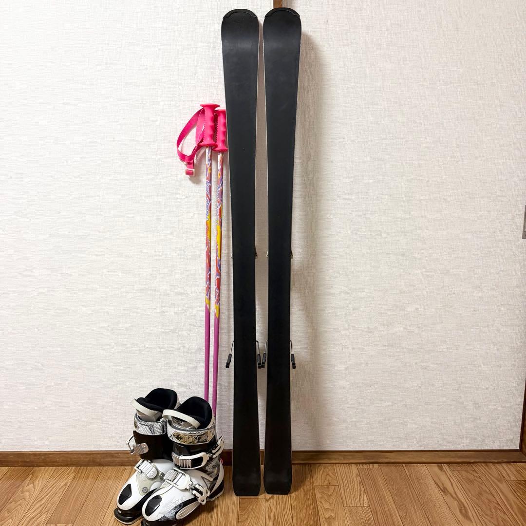 ■アトミック140cm ■スキーセット■板140 靴23-23.5/ストック