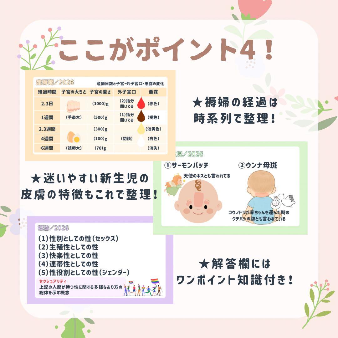 最新版｜助産師学校受験｜基礎対策カード｜713問236枚｜助産師|