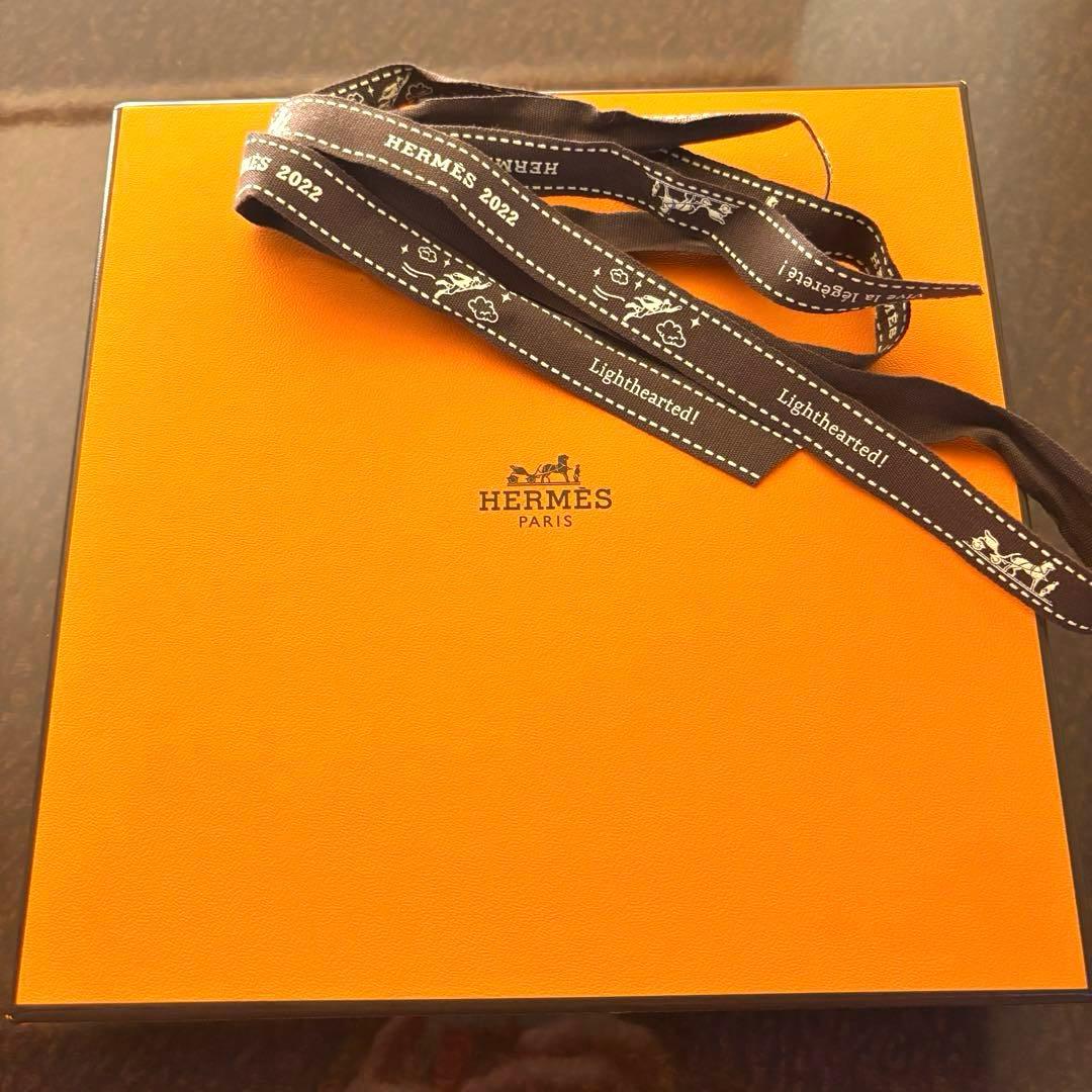 新品未使用　Hermes エルメス アヴァロン ハンドタオル ブルー ホワイト