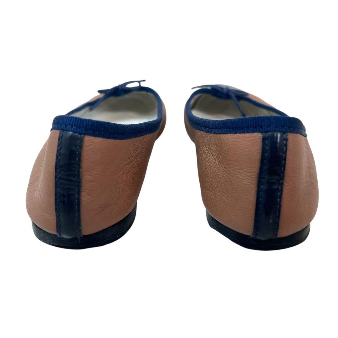 【美品】repetto フローラ フラットパンプス コンビレザー
