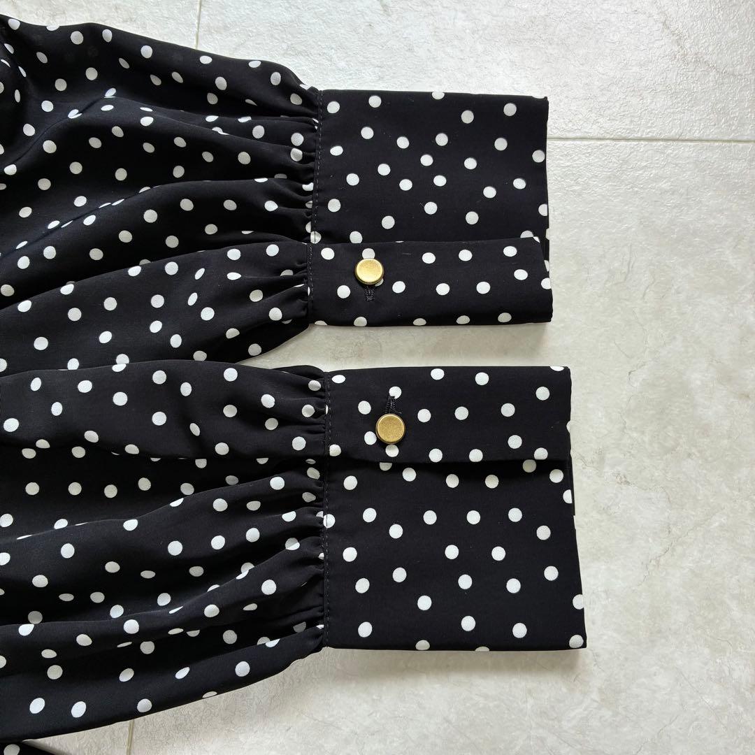 美品✨アルアバイル　ベルト付き　ロングワンピース　ドットサイドフリルワンピース
