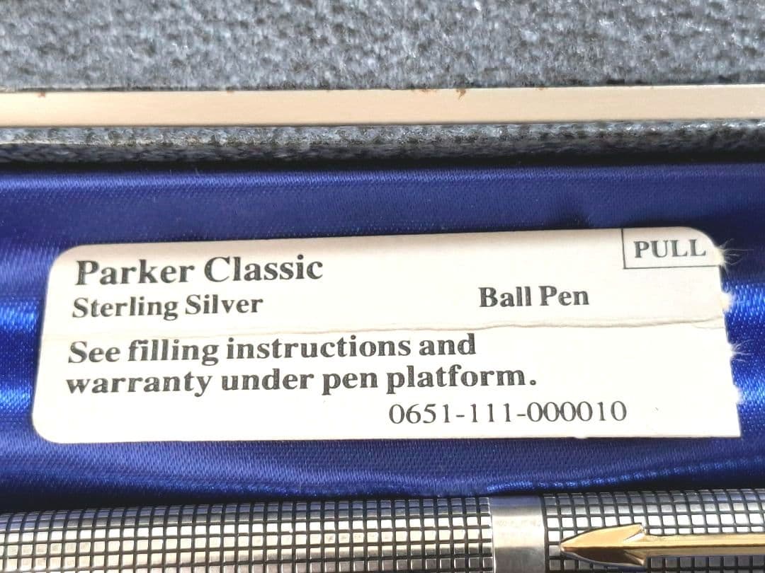 超美品　parker　classic　パーカークラシック 925　純銀ボールペン