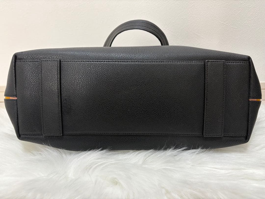 Paul Smith マルチストライプハンドル レザー トートバッグ ブラック
