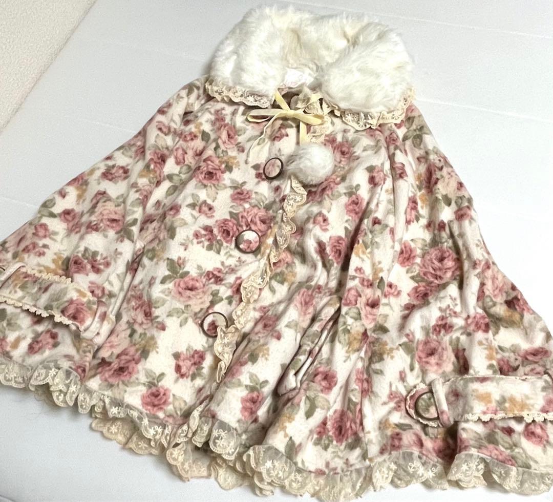 LIZ LISA リズリサ ※訳あり 花柄ポンチョ コート 希少品 平成