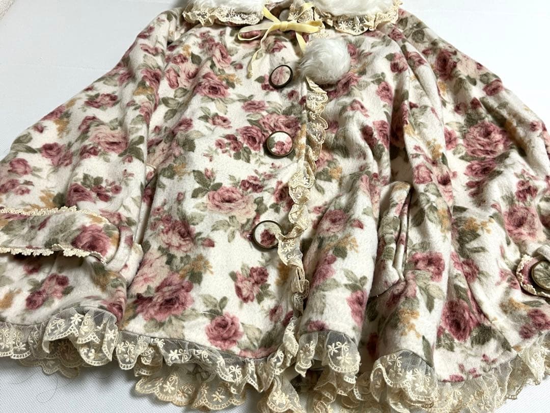 LIZ LISA リズリサ ※訳あり 花柄ポンチョ コート 希少品 平成