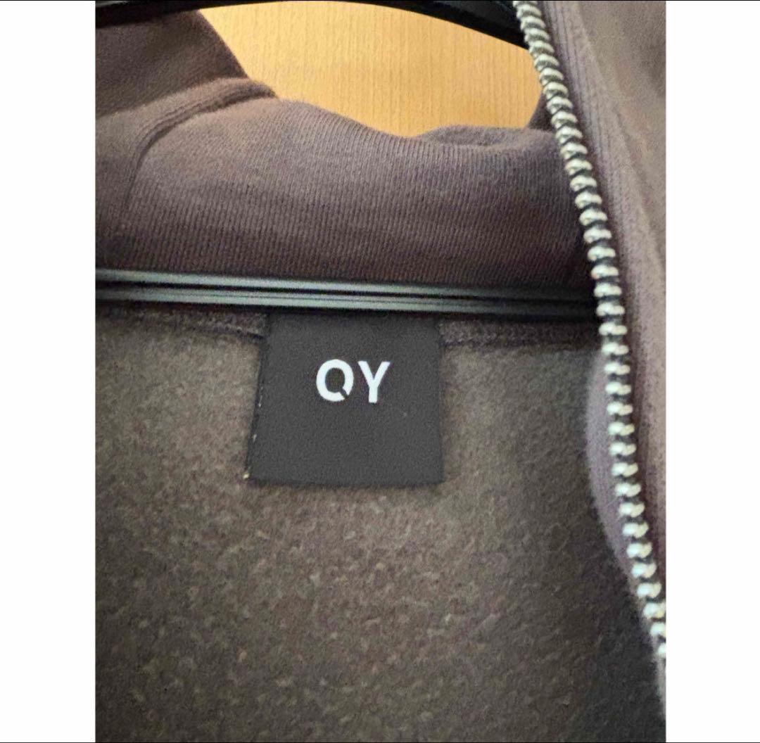 oy ジップ パーカー オードリー グレー 黒 クマ モザイク 耳