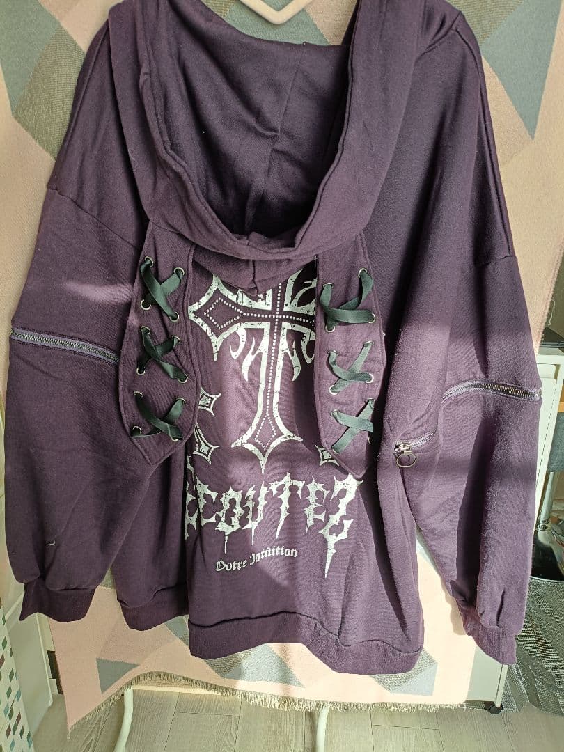 NOEMIE　ノエミー　2WAYうさ耳ユニセックスZIP裏毛パーカー　紫　新品