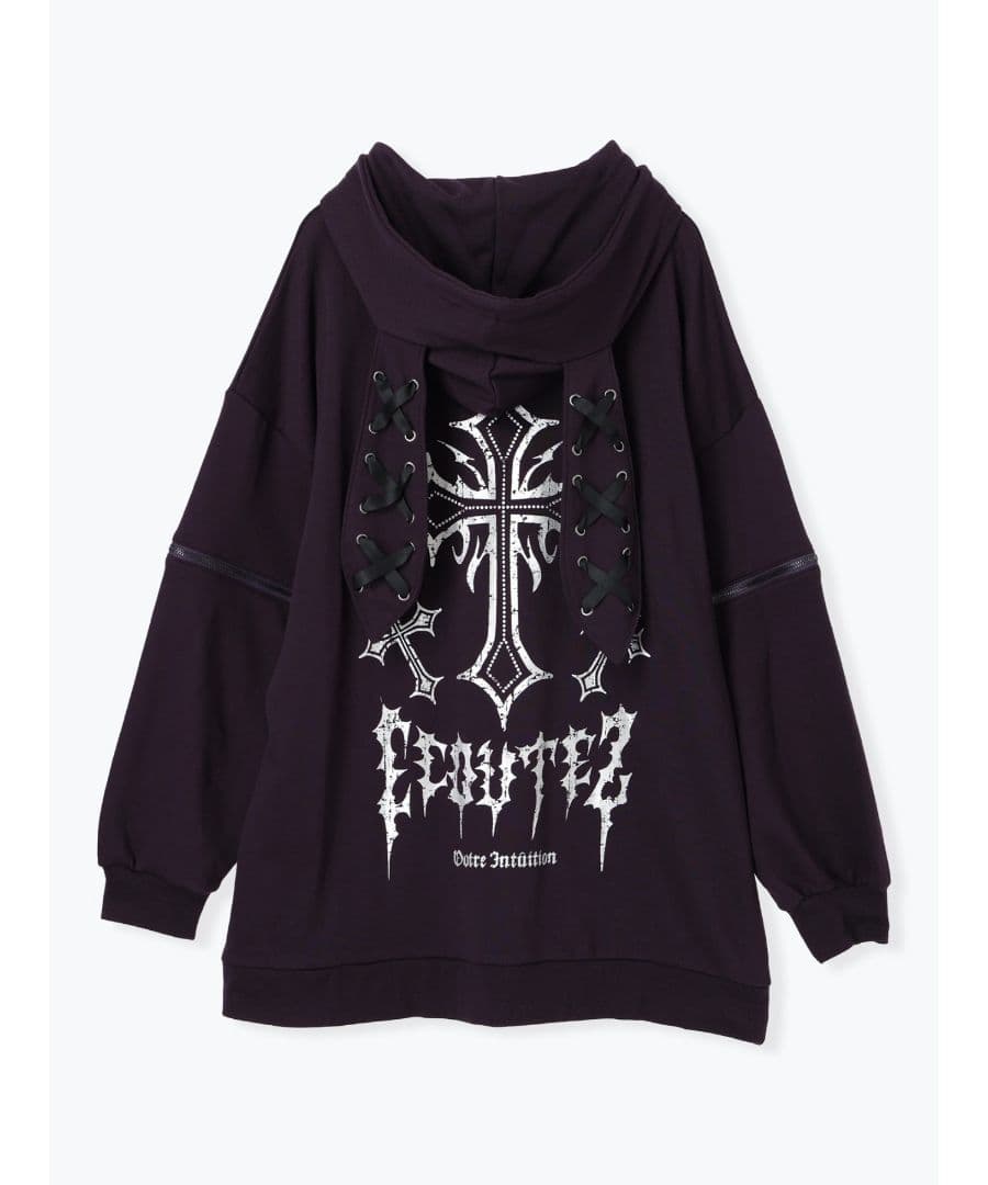 NOEMIE　ノエミー　2WAYうさ耳ユニセックスZIP裏毛パーカー　紫　新品