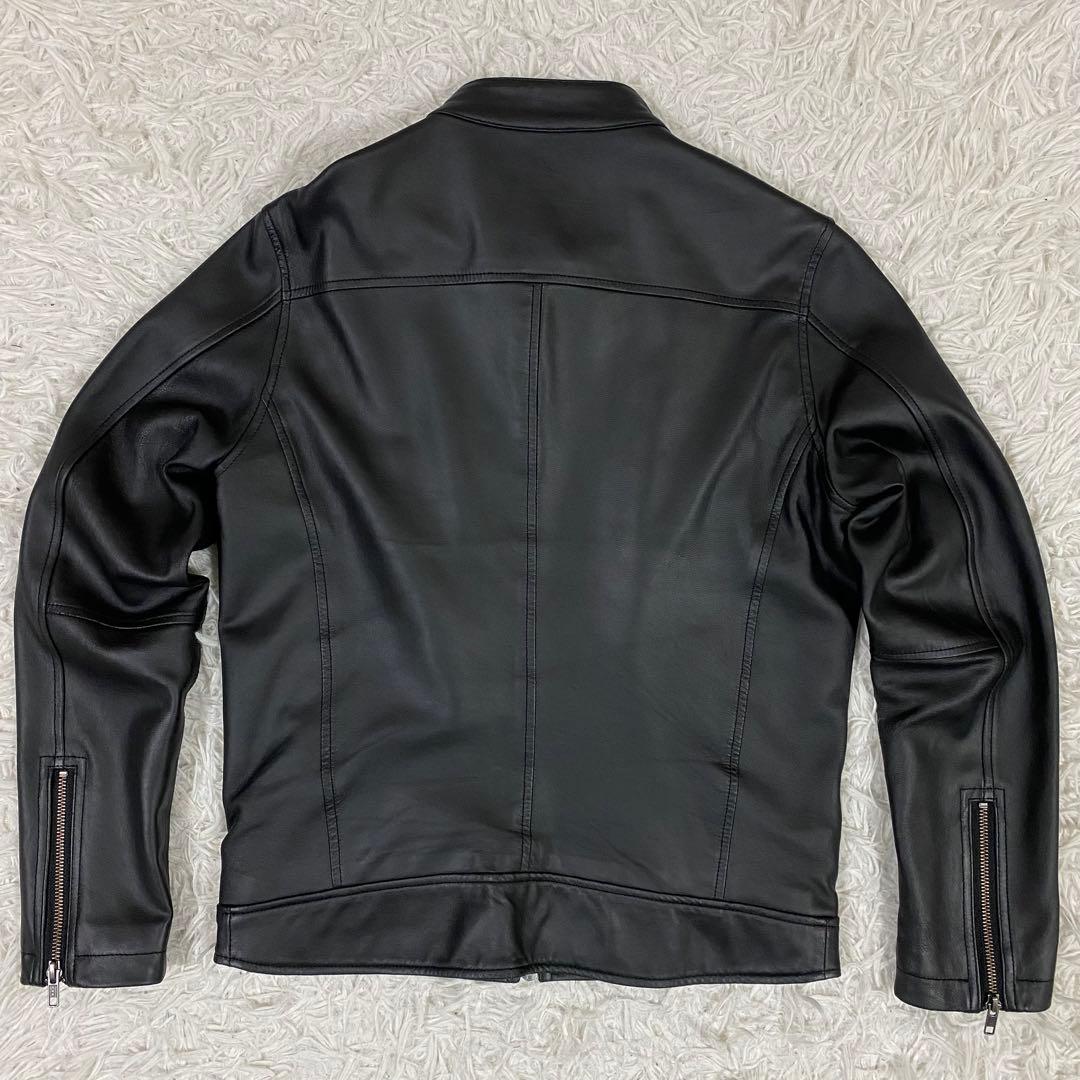 ユナイテッドアローズ ゴートレザー シングルライダース ブラック M 山羊革