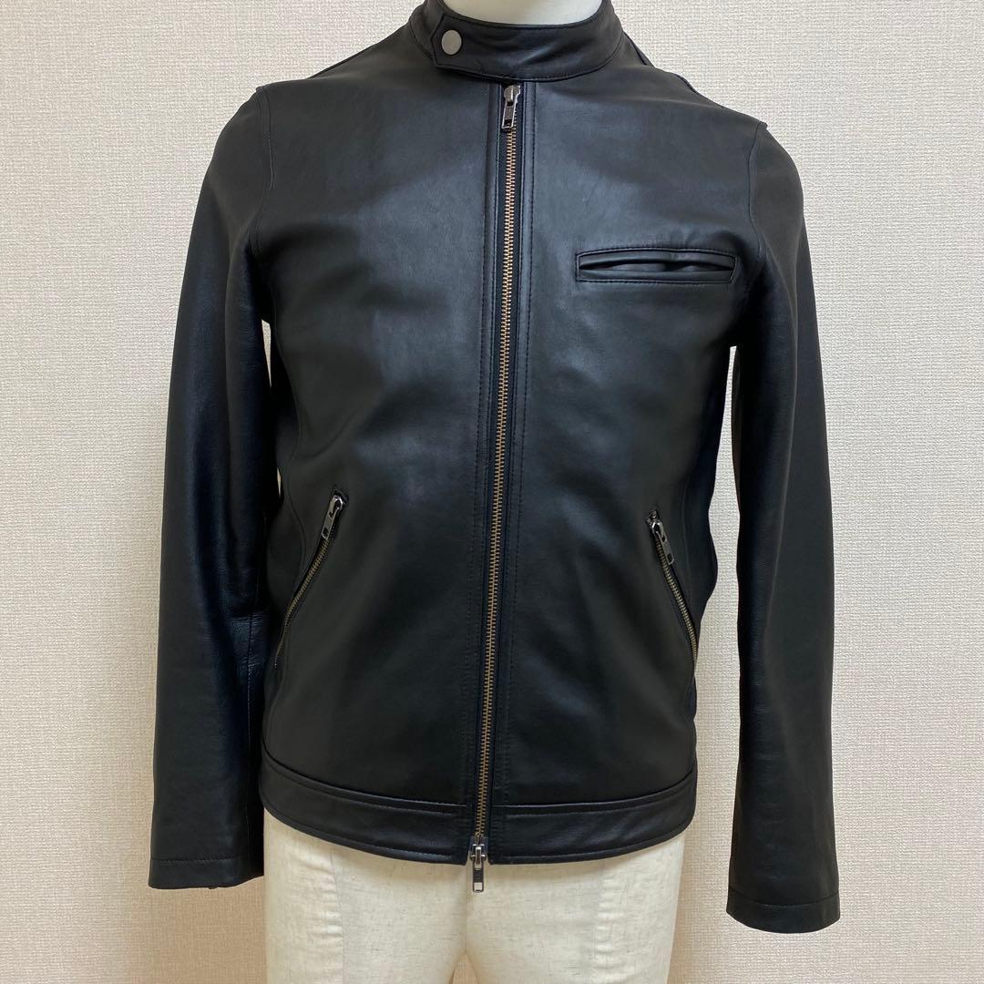 ユナイテッドアローズ ゴートレザー シングルライダース ブラック M 山羊革