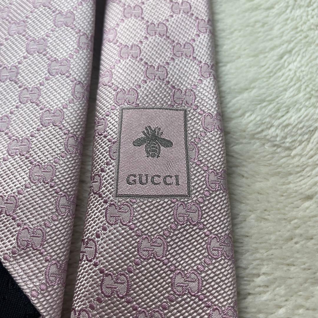 極美品 グッチ GUCCI ネクタイ GG柄 フォーマル GGロゴ