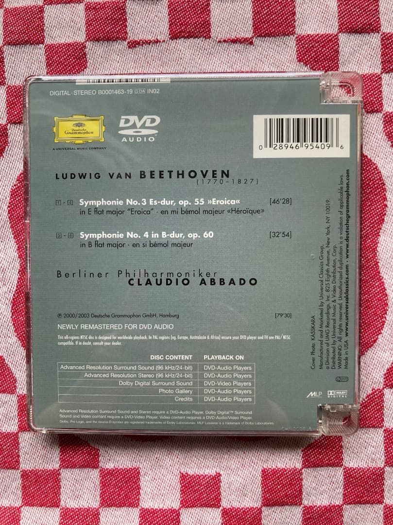 DVD Audio アバド ベートーヴェン交響曲第3, 4番