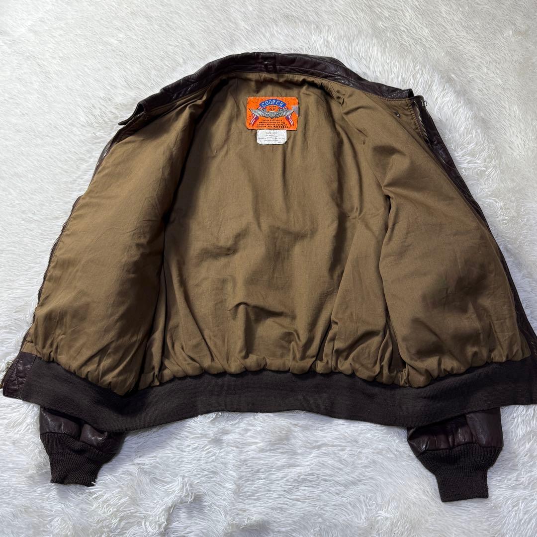 【美品】USA製 山羊革 クーパー A-2 フライトレザージャケット 2XL