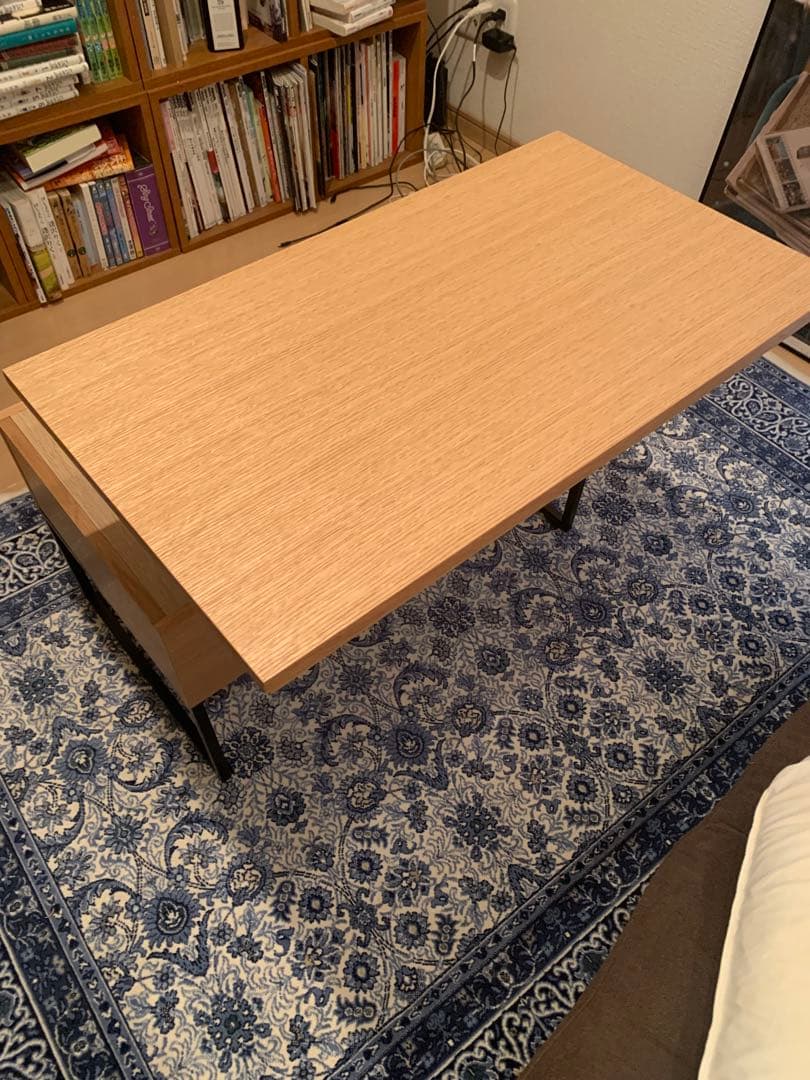 美品 アイリスオーヤマ 昇降テーブル 2way 幅70×40オーク