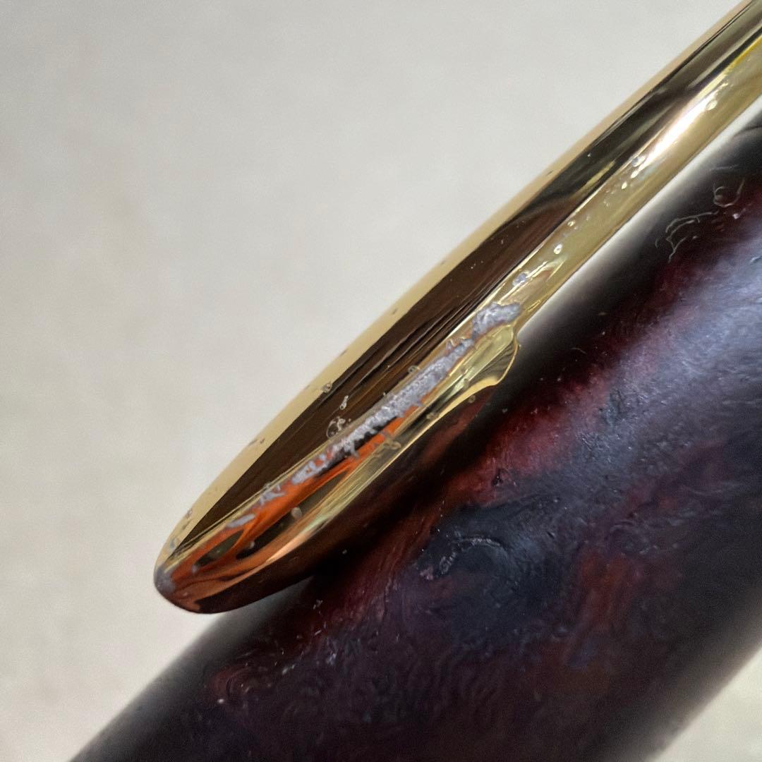 希少 野原工芸 特上花梨瘤杢 シャーペン 0.5mm ゴールド金具 固定式金具