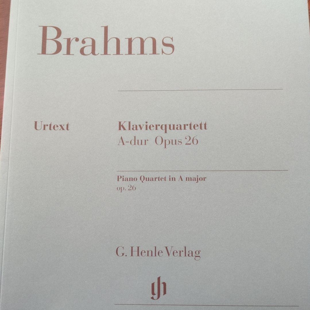 Brahms　Klavierquartett A-dur Opus26