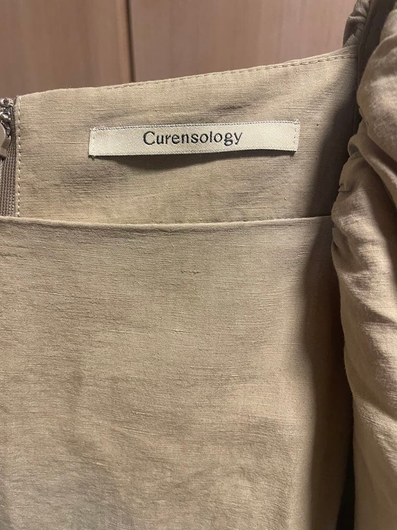 curensologyコットンリネンパフワンピース【大幅お値下げ】