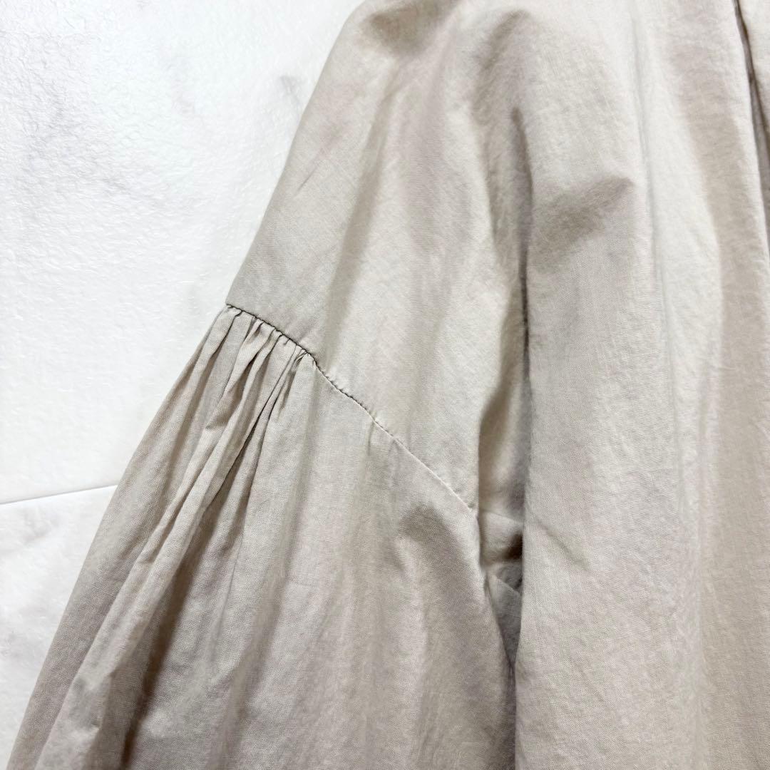 【美品】mizuiroind ミズイロインド フードカラーシャツ ベージュ日本製
