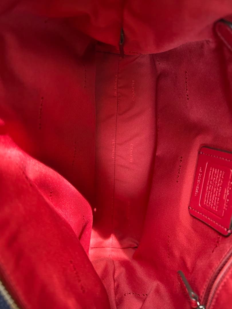 COACH レザー バッグ 赤 保存袋付き