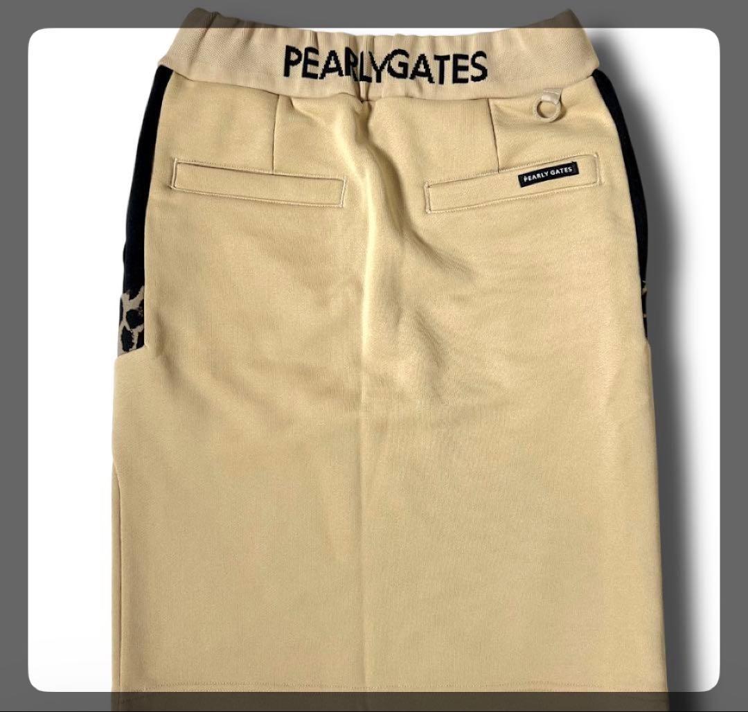 サイズ1 PEARLY GATES レオパード柄フード付きスウェット&スカート