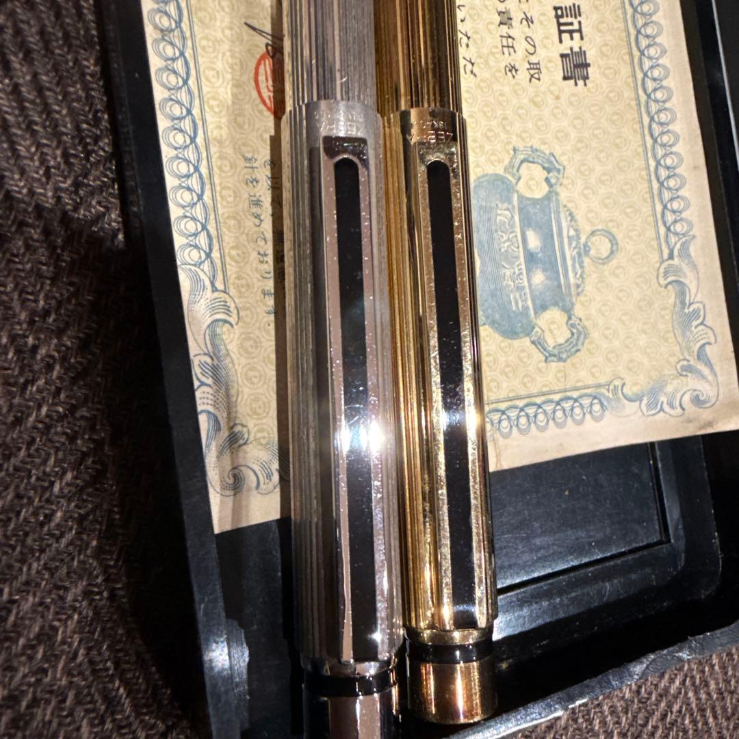 ZEBRA ゼブラ　18KAGM シャーボ ゴールド　シルバー　セット
