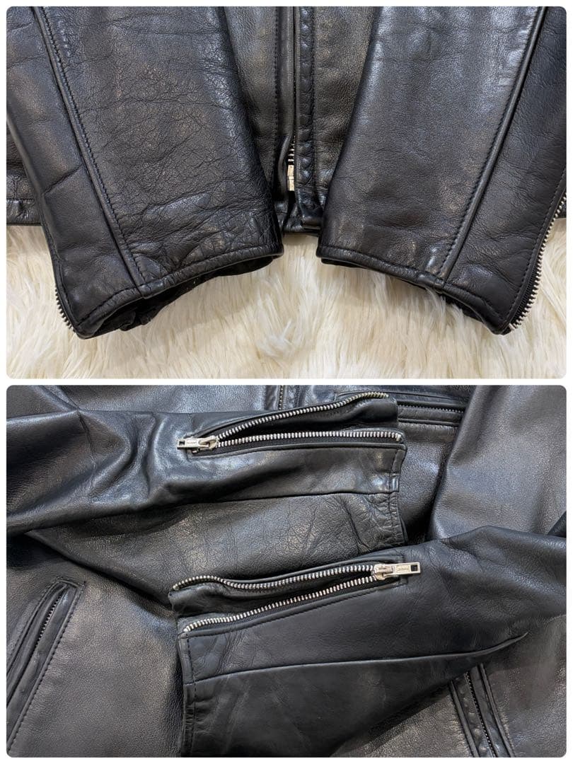 SCHOTT 641 シングルライダース ボアライナー付 USA製 黒 36