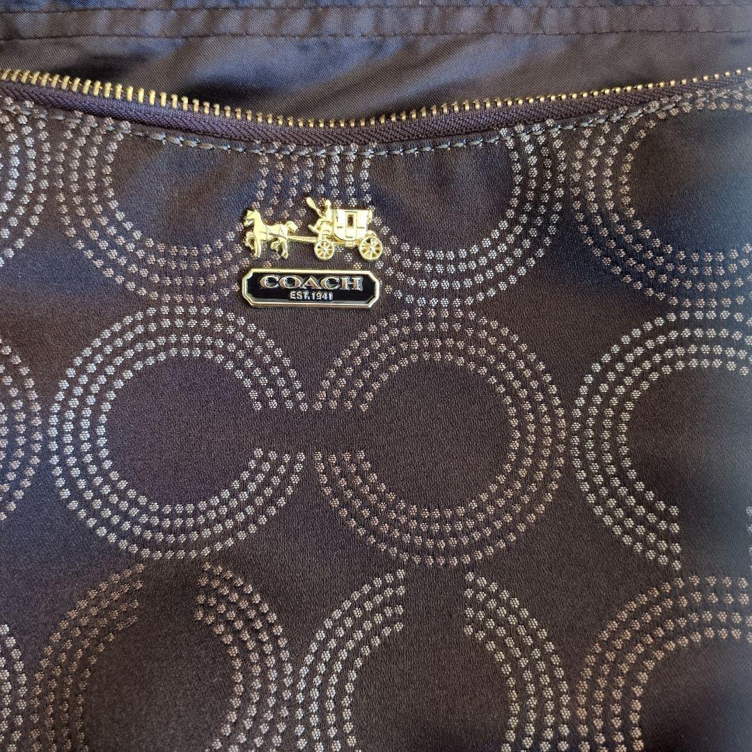 美品♦️COACH コーチ♦️ シグネチャー バッグ　ブラウン2wayタイプ