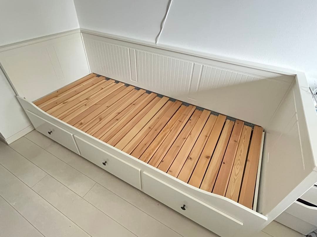 IKEA HEMNES ヘムネスベッド, ホワイト、マットレス相談可