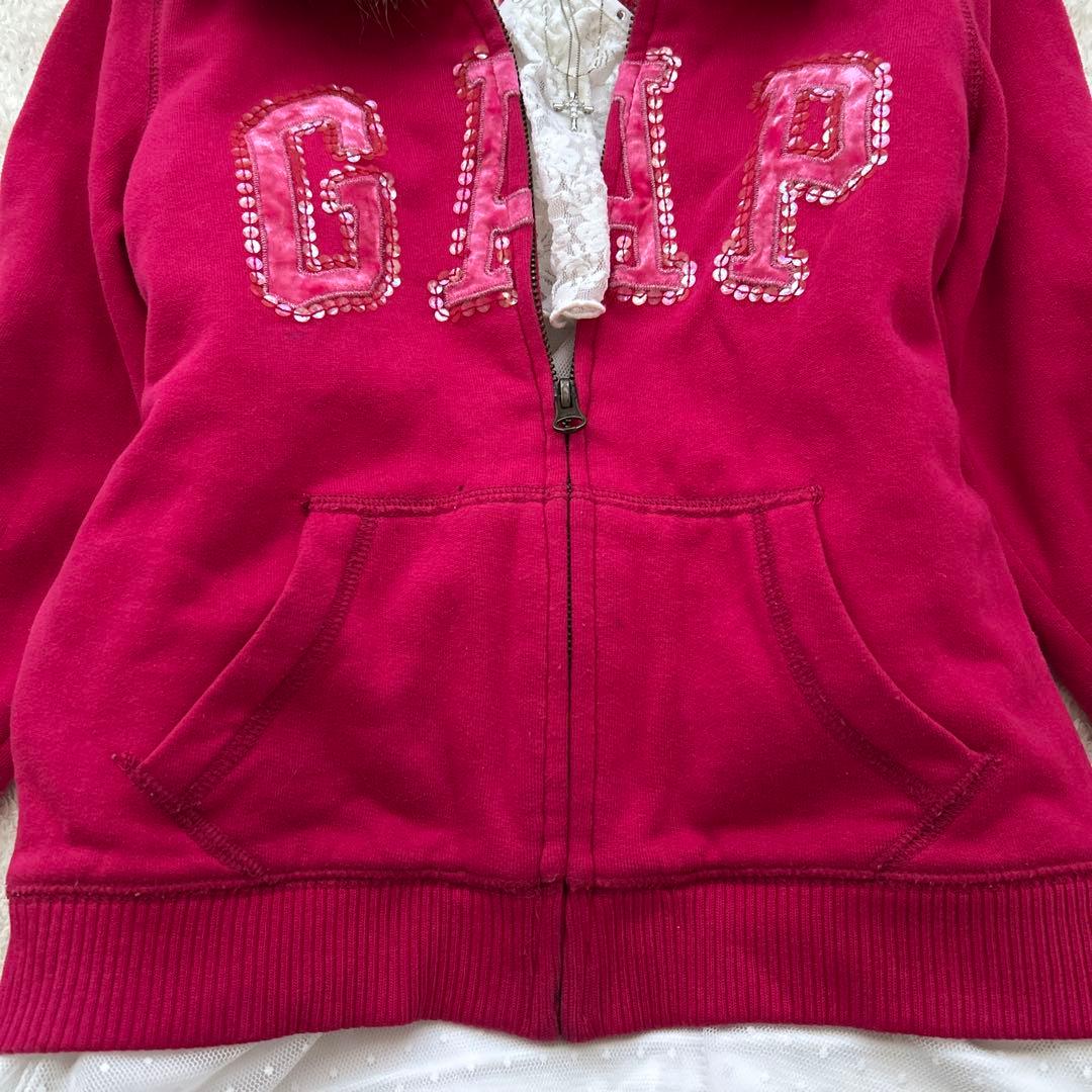 希少⭐︎GAP ❤︎y2k グランジ　平成ギャル　短丈　ファーパーカー