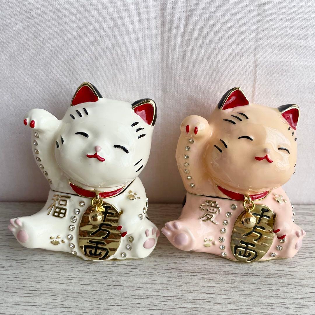 【美品】PIEARTH ジュエリーボックス 招き猫 2個セット