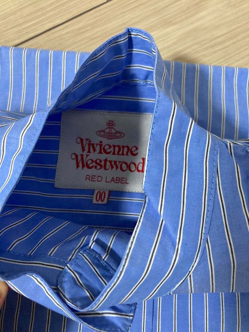 Vivienne Westwood コットンストライプコルセットシャツワンピース