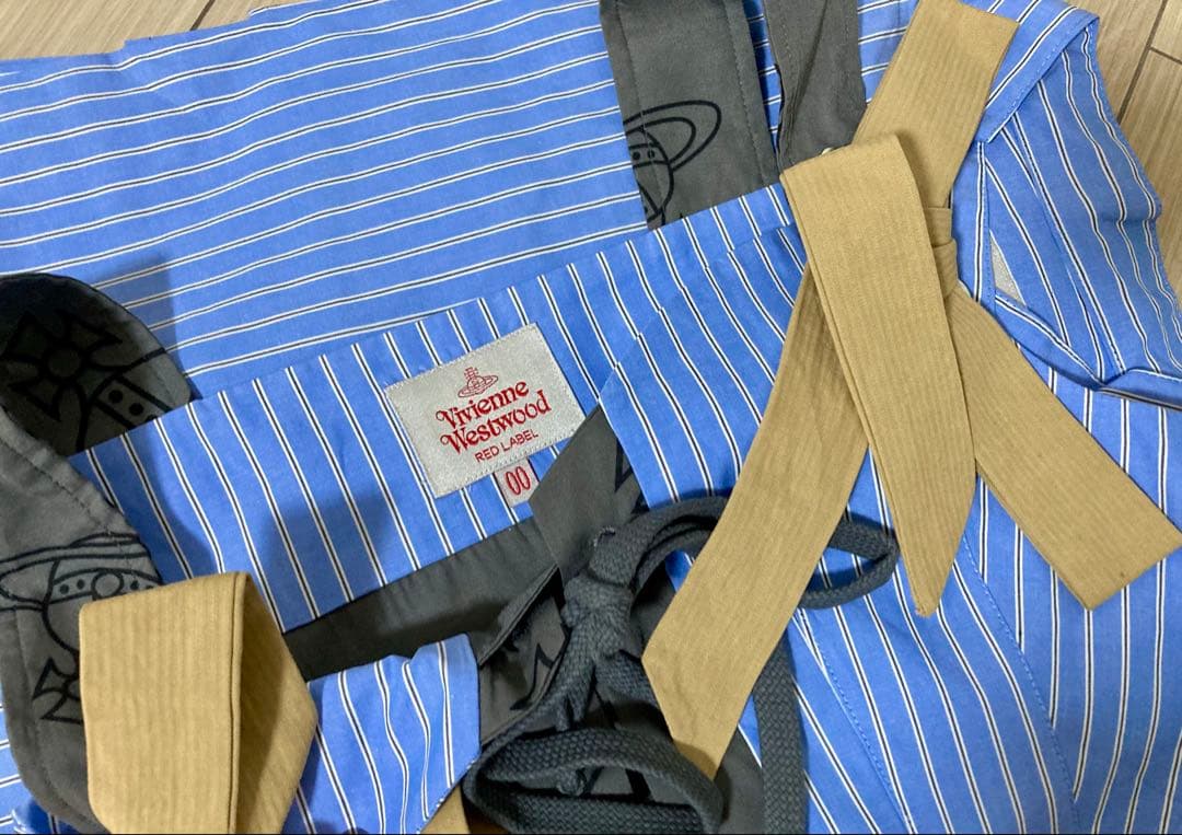 Vivienne Westwood コットンストライプコルセットシャツワンピース