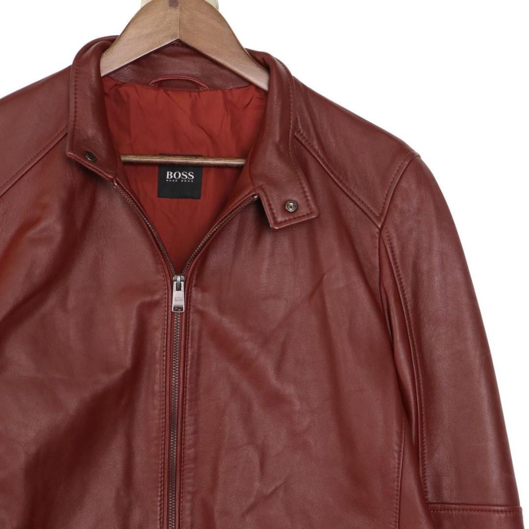 HUGO BOSS ヒューゴボス 羊革 ラムレザージャケット 48 XL メンズ