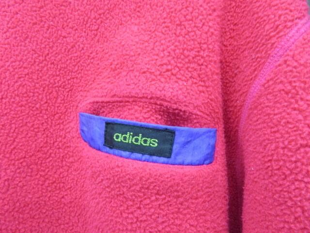 80-90s デサント製　adidas(アディダス) スナップT 長袖フリース