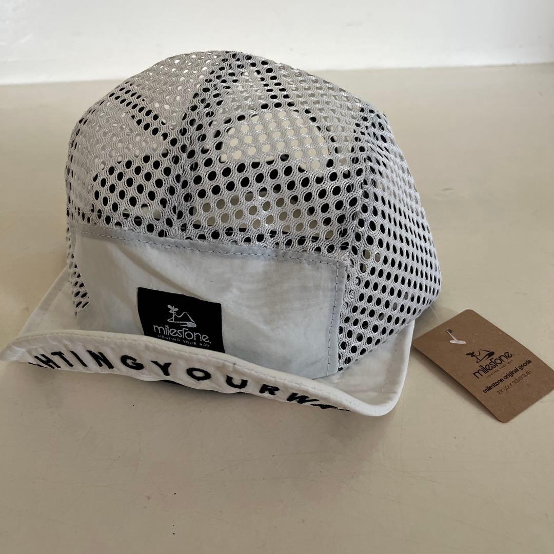 【新品】milestone メッシュキャップ オールホワイト