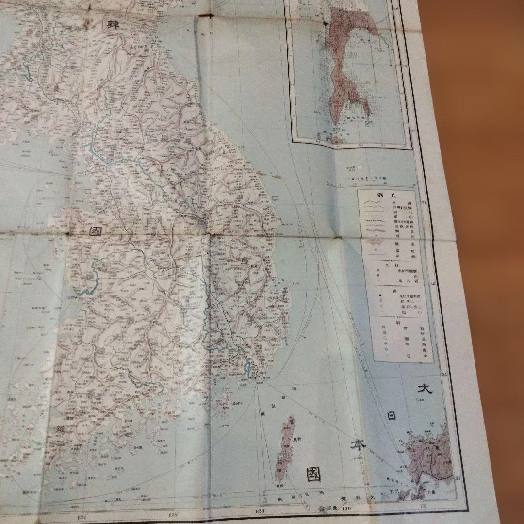 希少価値　満韓全圖（古地図）　明治40年毎日電報社発行