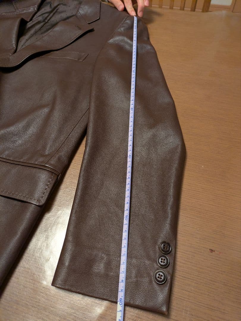 羊革 ダークブラウン ジャケット 古着
