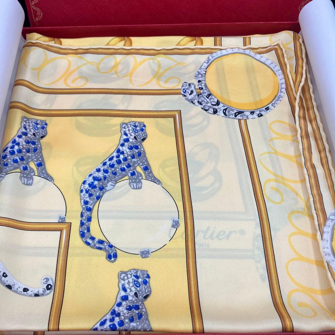 極美品 Cartier スカーフ パンテール 箱付き