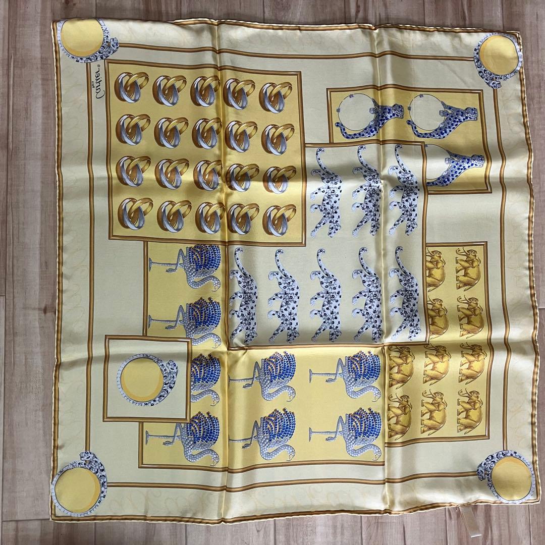 極美品 Cartier スカーフ パンテール 箱付き