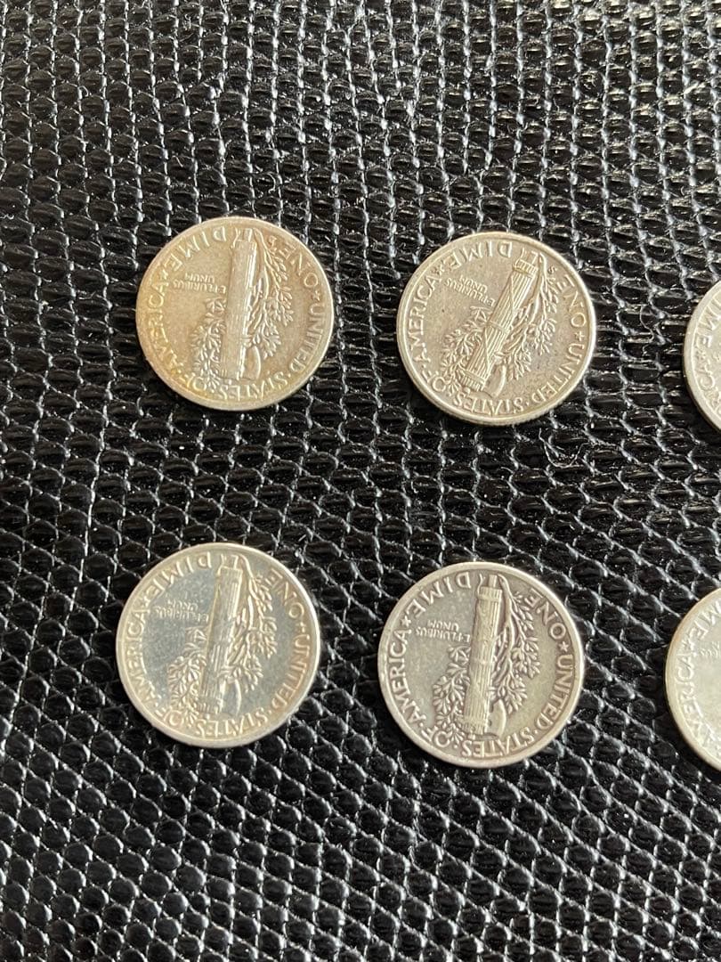 アメリカ10セント　8枚セット