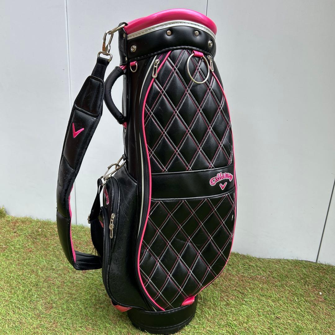 Callaway レディース キャディーバッグ ゴルフバッグ ブラック ピンク