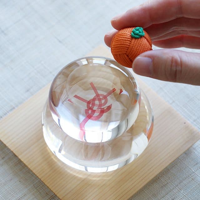 美品★中川政七商店「ガラスの鏡餅飾り」★お正月飾り