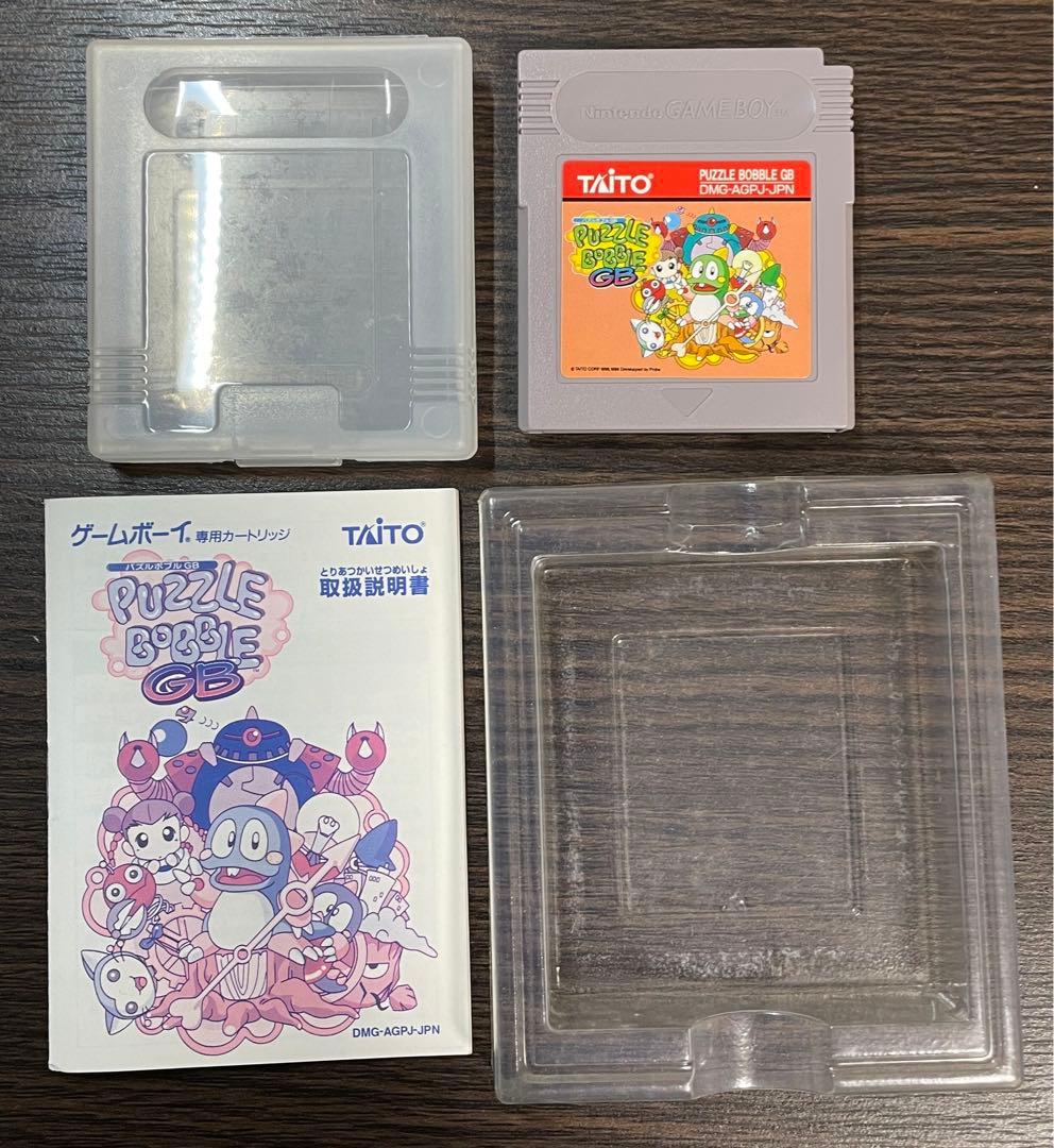 ゲームボーイ　中古カセット　美品　パズルボブル　箱　説明書付き