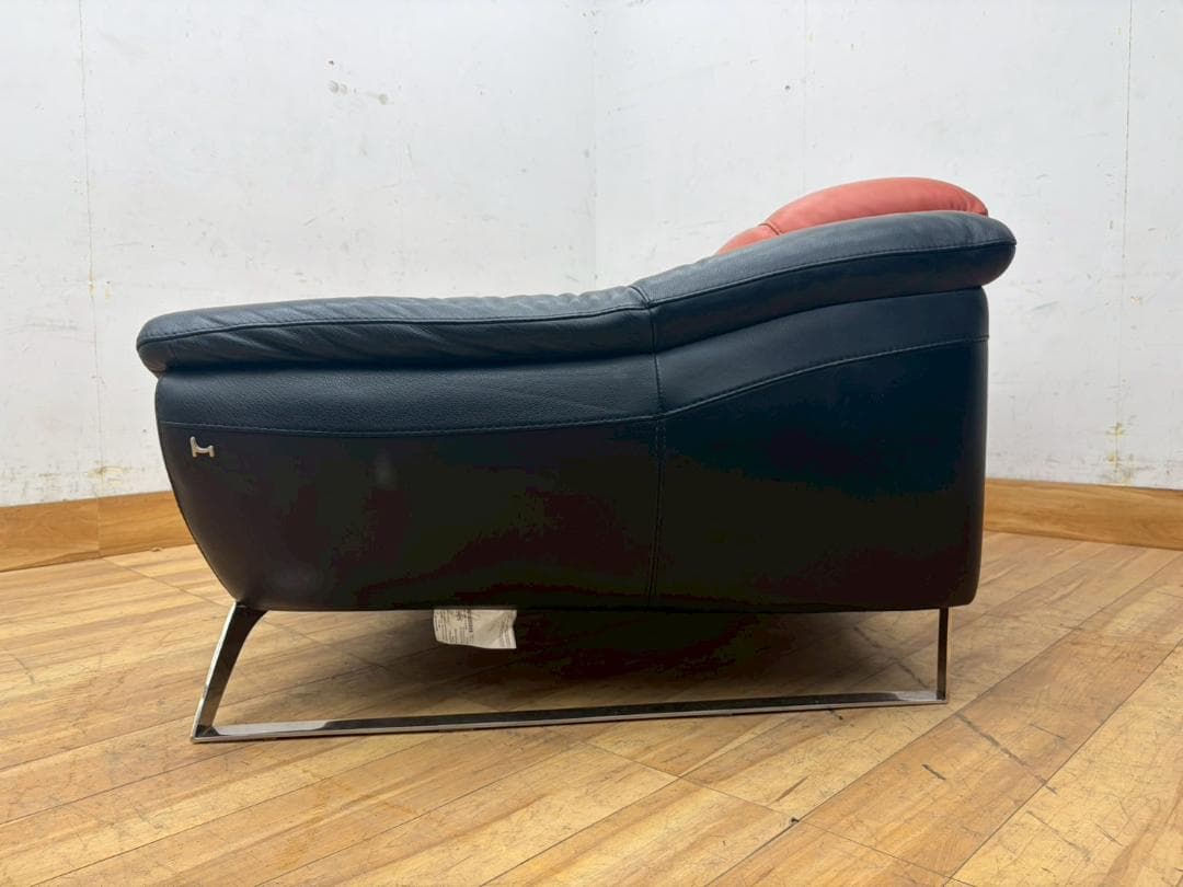 T8238☆美品☆NICOLETTI☆ニコレッティ☆コンテ☆本革☆カウチソファ