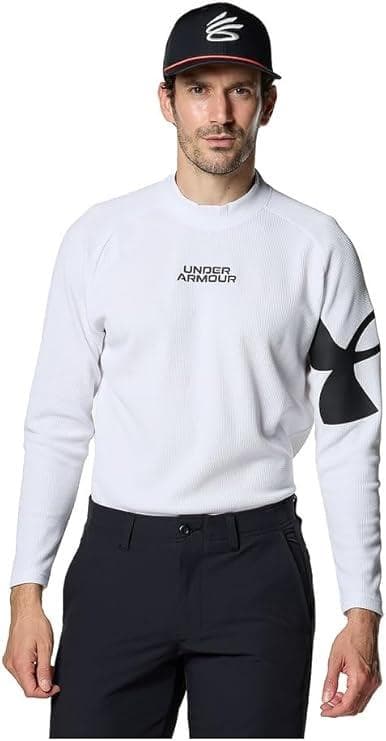 Under Armour M's Golf XL 白 ワッフル モックネック