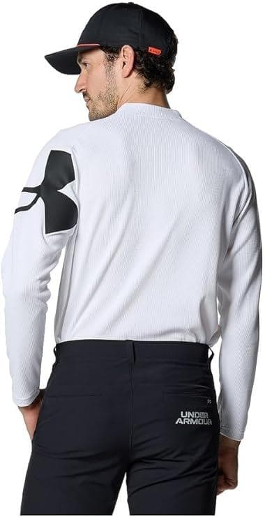 Under Armour M's Golf XL 白 ワッフル モックネック
