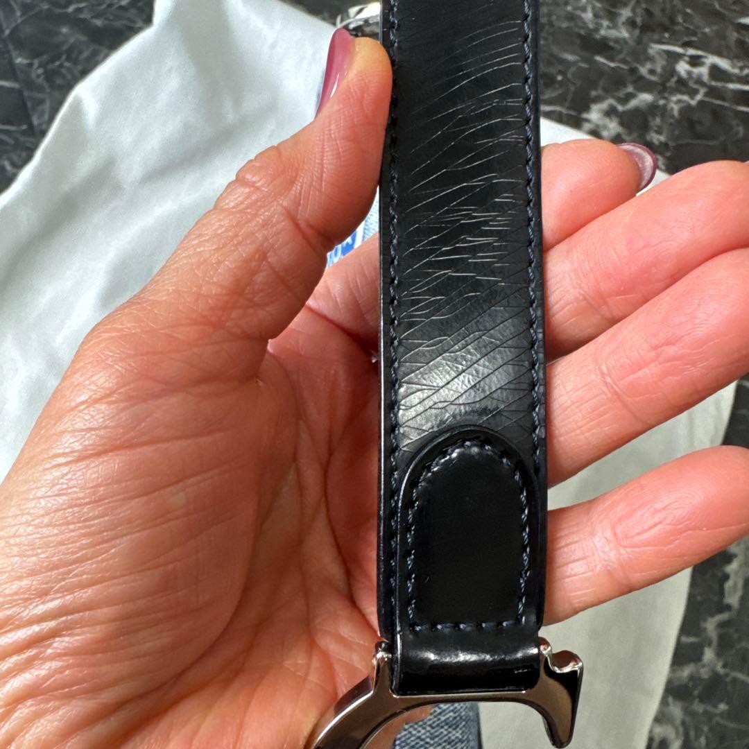 極美品 クリスチャンディオールショルダーサドルバッグガリアーノデニムシルバー金具