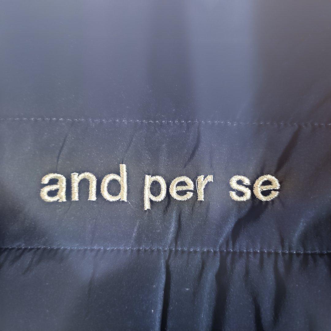 極美品 アンパスィ and per se 中綿ジャケット ゴルフウェア ネイビー
